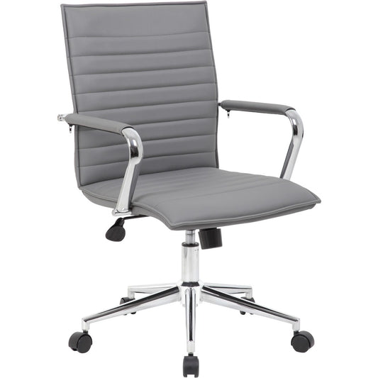 Boss Grey Vinyl Hospitality Chair [SKU - BOPB9533CGY]