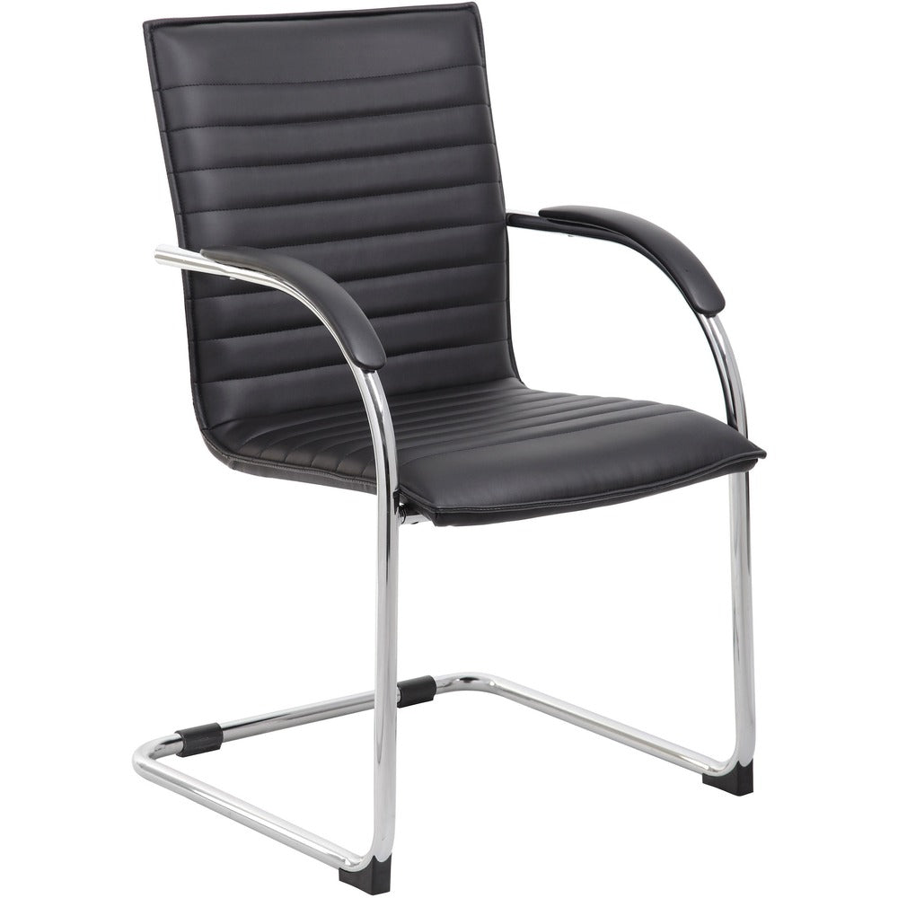 Boss Chrome Frame Vinyl Side Chairs [SKU - BOPB9536BK2]