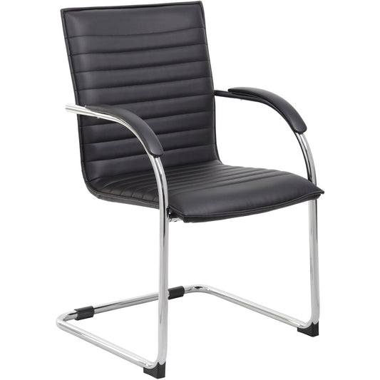 Boss Chrome Frame Vinyl Side Chairs [SKU - BOPB9536BK2]