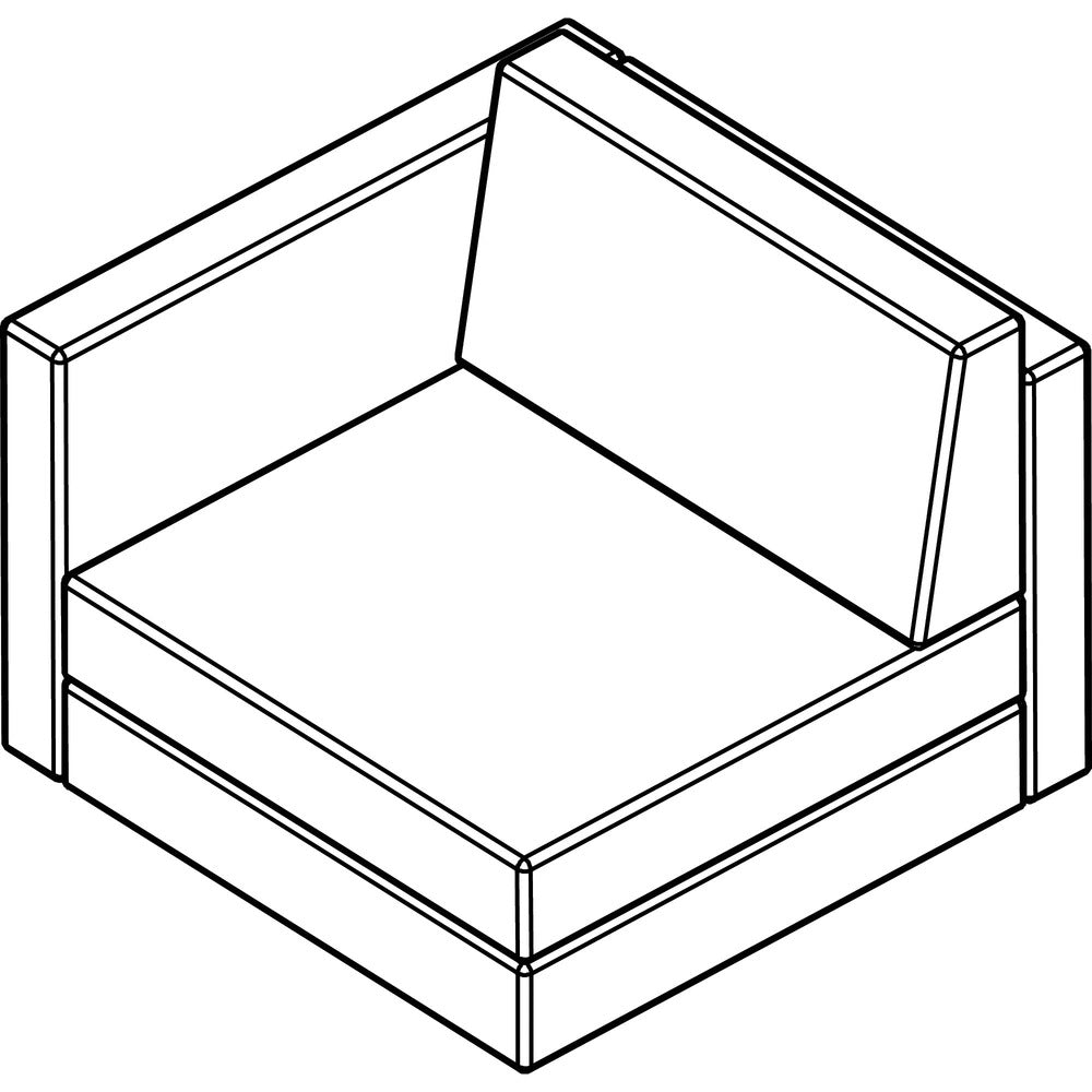 Arold Cube 300 Right-Side Armchair [SKU - AROCU304TP06]