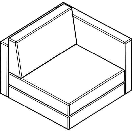 Arold Cube 300 Left-Side Armchair [SKU - AROCU303WH05]