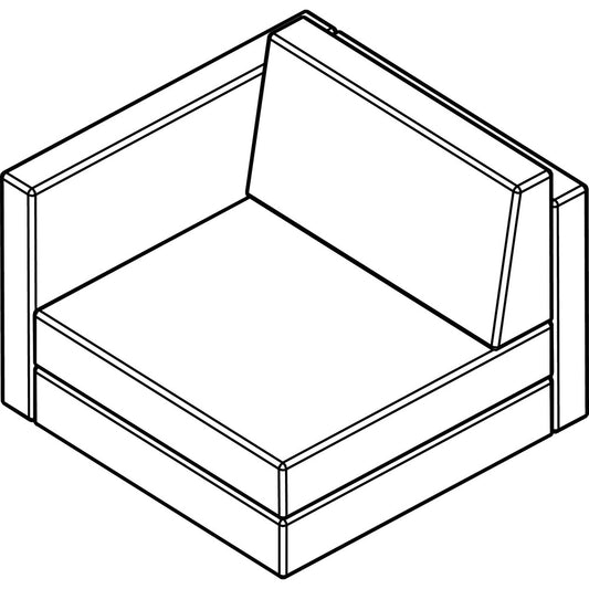 Arold Cube 300 Right-Side Armchair [SKU - AROCU304WH01]