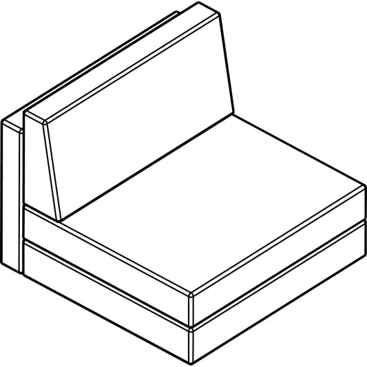 Arold Cube 300 Armless Chair [SKU - AROCU302TP07]