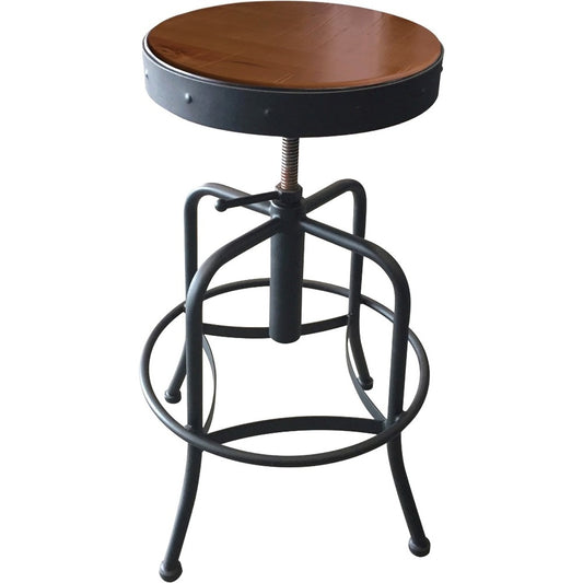 Holland Bar Stools 910 Black Wrinkle Industrial Adjustable Stool [SKU - HBC910CLBLKVNYL]