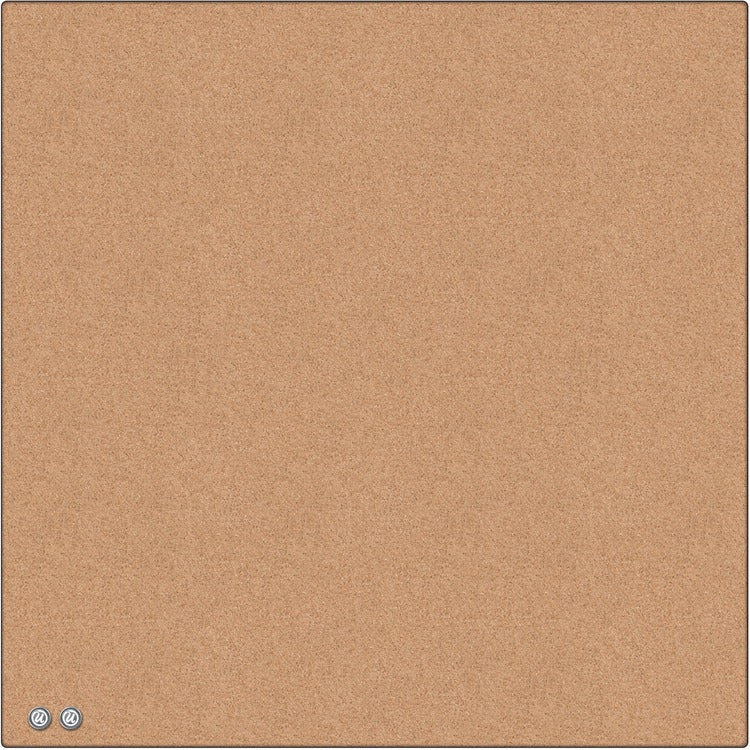 U Brands Square Cork Bulletin Board, 14 x 14 Inches, Frameless, Natural, Push Pins Included (463U00-04) [SKU - UBR463U0004]