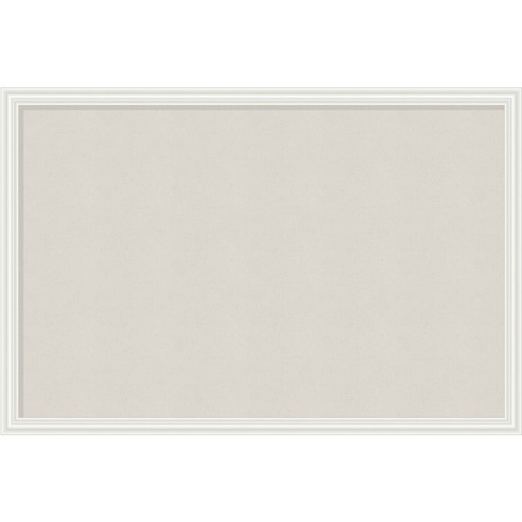 U Brands Cork Linen Bulletin Board, 30 x 20 Inches, White Wood Frame (2074U00-01) [SKU - UBR2074U0001]