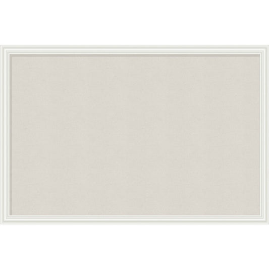 U Brands Cork Linen Bulletin Board, 30 x 20 Inches, White Wood Frame (2074U00-01) [SKU - UBR2074U0001]