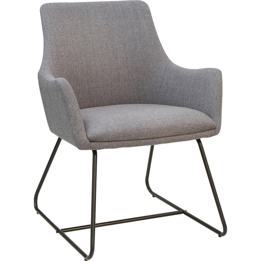 Lorell Gray Flannel Guest Chair with Sled Base [SKU - LLR68562]