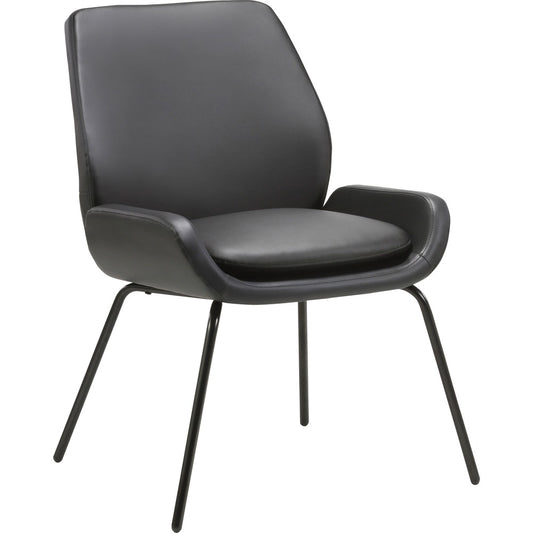 Lorell Bonded Leather U-Shaped Seat Guest Chair [SKU - LLR68574]