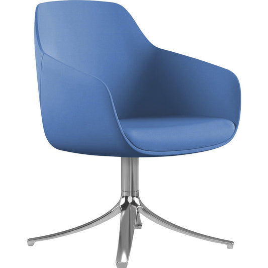 9 to 5 Seating Lilly Swivel Base Fabric Lounge Chair [SKU - NTF9134GTPFBU]