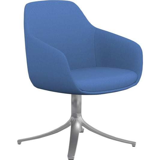 9 to 5 Seating Lilly Swivel Base Fabric Lounge Chair [SKU - NTF9134GTSFBU]