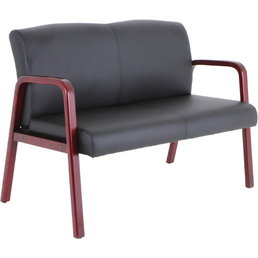 Lorell Wood & Leather Love Seat [SKU - LLR40211]