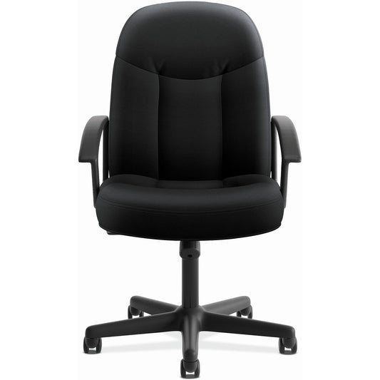 HON High-Back Executive Chair | Center-Tilt | Fixed Arms | Black Fabric [SKU - BSXVL601VA10]