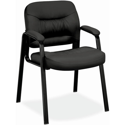 HON Charge Guest Chair | Fixed Arms | Black SofThread Leather [SKU - BSXVL643SB11]