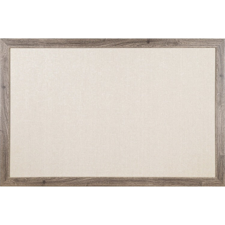U Brands Linen Bulletin Board, 35" X 23" , Rustic Wood Frame [SKU - UBR4891U0001]