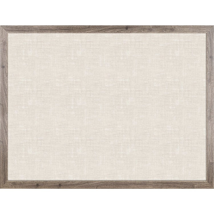 U Brands Linen Bulletin Board, 47" X 35" , Rustic Wood Frame [SKU - UBR4894U0001]