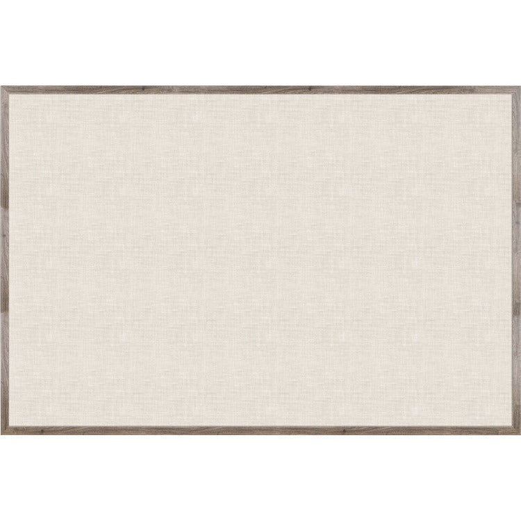 U Brands Linen Bulletin Board, 72" X 47" , Rustic Wood Frame [SKU - UBR4897U0001]