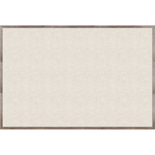 U Brands Linen Bulletin Board, 72" X 47" , Rustic Wood Frame [SKU - UBR4897U0001]