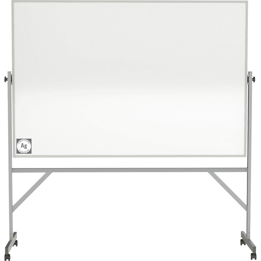 Ghent Hygienic Porcelain Mobile Whiteboard with Aluminum Frame [SKU - GHEARM4M446]