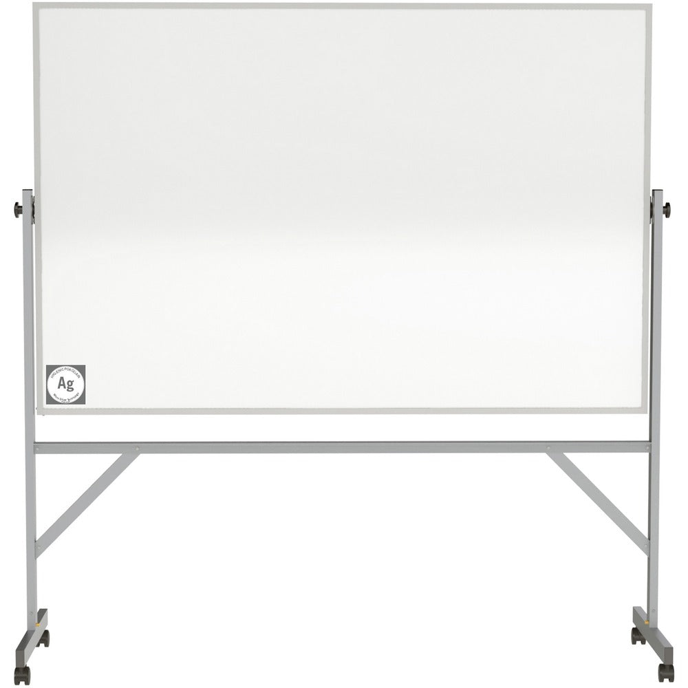 Ghent Hygienic Porcelain Mobile Whiteboard with Aluminum Frame [SKU - GHEARM4M448]