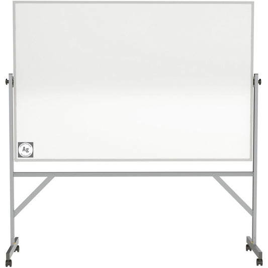 Ghent Hygienic Porcelain Mobile Whiteboard with Aluminum Frame [SKU - GHEARM4M448]