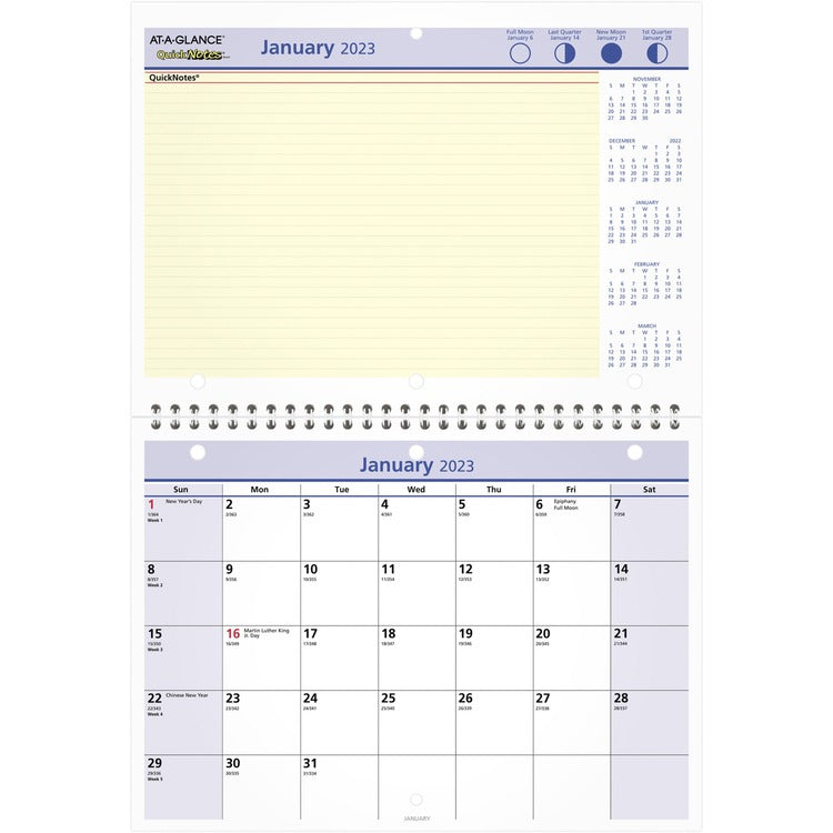 At-A-Glance QuickNotes Monthly Wall Calendar [SKU - AAGPM5028]