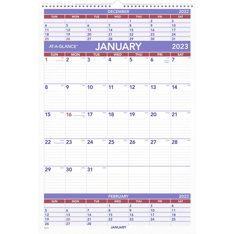 At-A-Glance 3-Month Wall Calendar [SKU - AAGPM628]