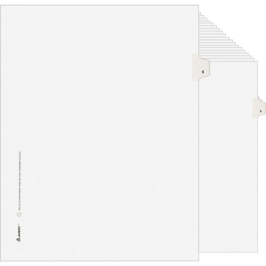 Avery Individual Legal Exhibit Dividers - Avery Style - Unpunched [SKU - AVE11916]