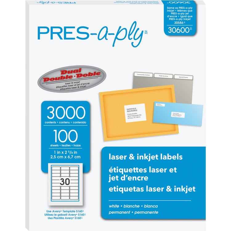 PRES-a-ply Labels [SKU - AVE30600]
