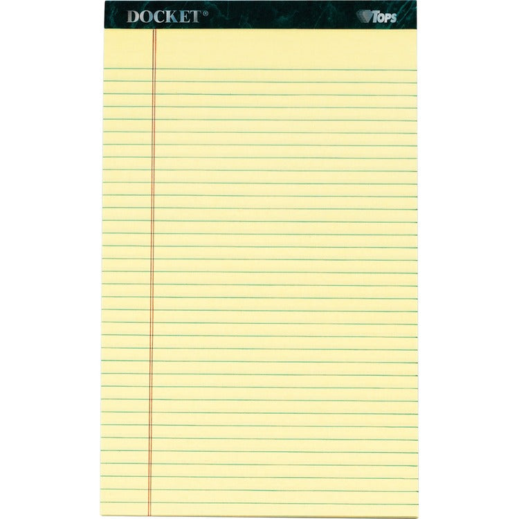 TOPS Docket Letr - Trim Legal Rule Canary Legal Pads - Legal [SKU - TOP63580]