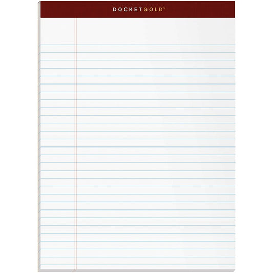 TOPS Docket Gold Legal Ruled White Legal Pads [SKU - TOP63960]
