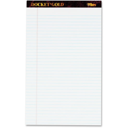 TOPS Docket Gold Legal Ruled White Legal Pads - Legal [SKU - TOP63990]